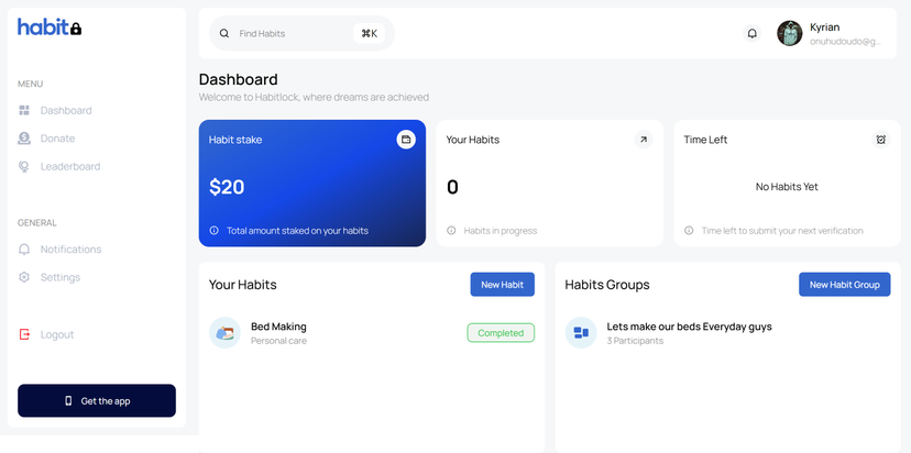 Habit tracking software